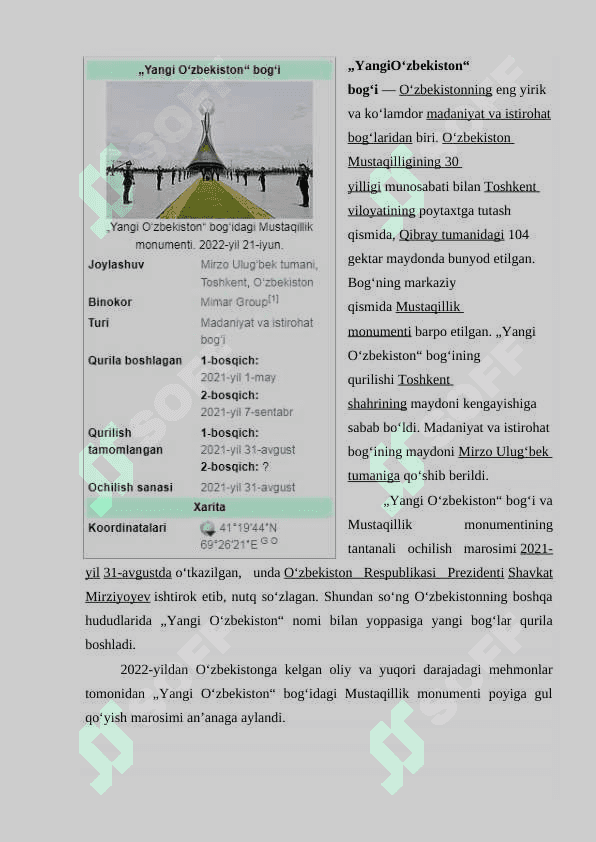 Yangi O‘zbekiston bog‘i 3