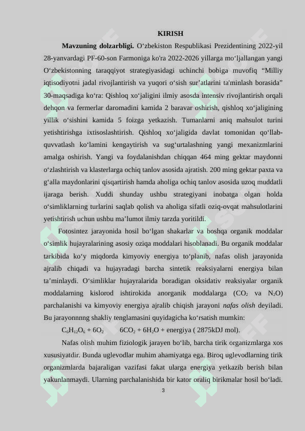 Nafas olish fermentlari va ularning xossalari.Kurs ishi 3