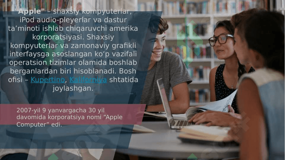 Apple kompaniyasi to'g'risida qisqacha ma’lumot 2