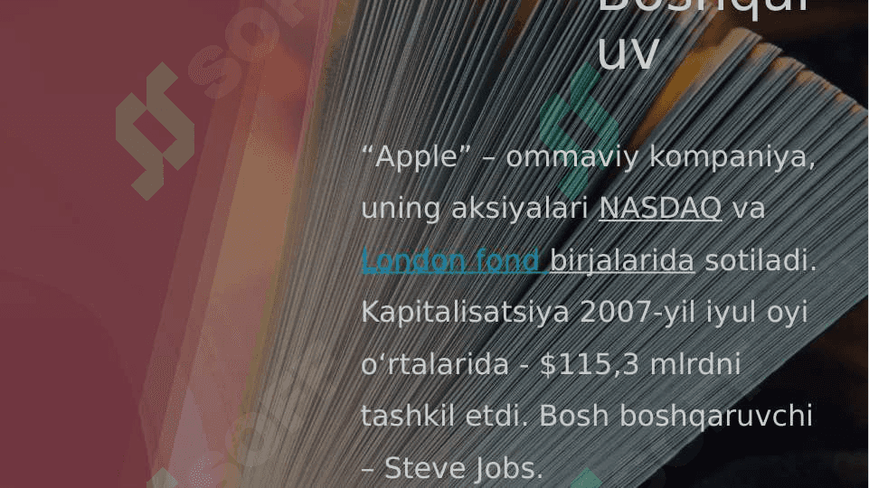 Apple kompaniyasi to'g'risida qisqacha ma’lumot 3
