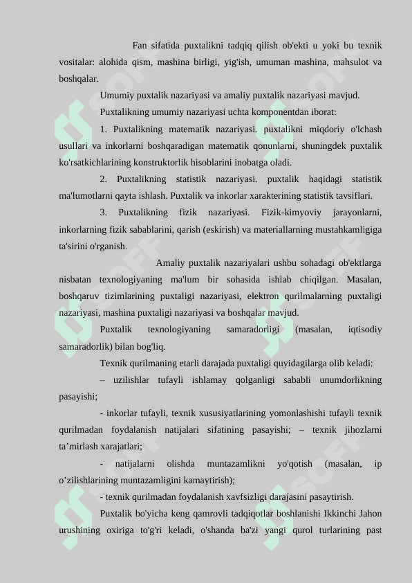 MASHINALARNING PUXTALIGINI TA’MINLASH USULLARI. 3