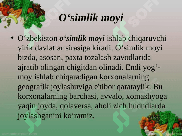 O‘zbekiston oziq-ovqat sanoati 8