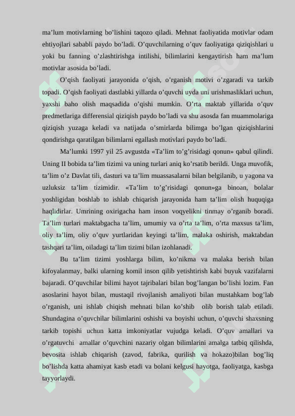 TA’LIM OLISH QOBILIYATI O’QUV FAOLIYATI SUBYEKTLARINING XARAKTERISTIKASI SIFATIDA 7