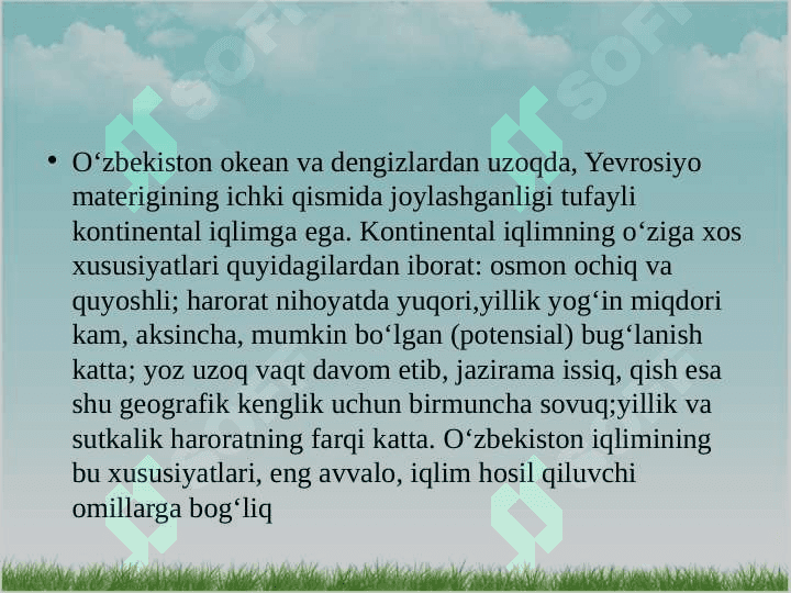 O‘ZBEKISТON IQLIMI 2