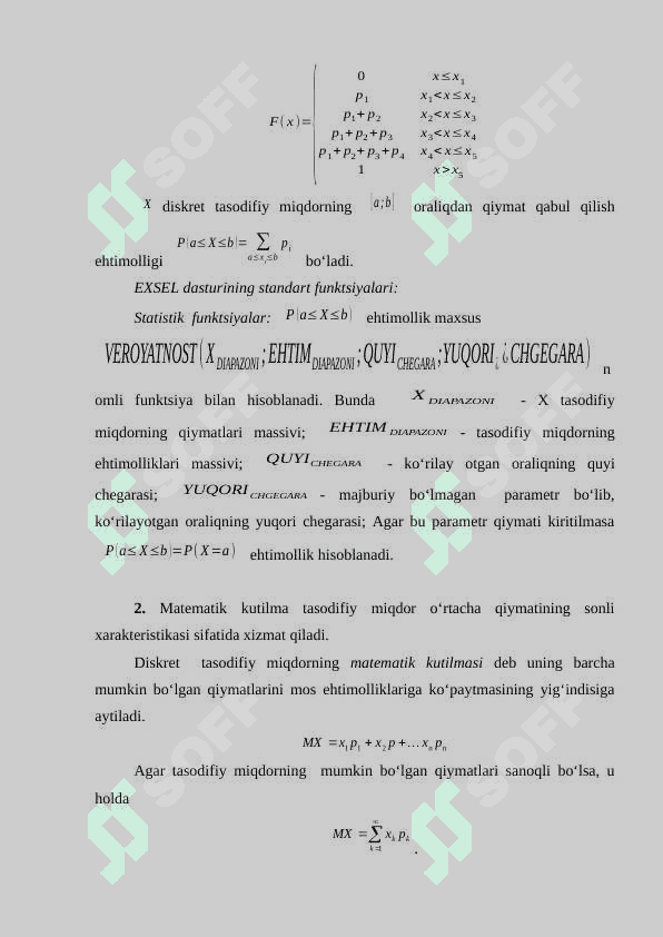 Diskret taqsimotining aniqmaslik darajasi. Entropiya haqida tushuncha. 3