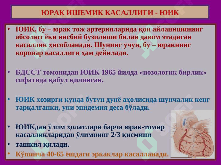 Юрак ишемик касаллиги. Цереброваскуляр касаллик 2