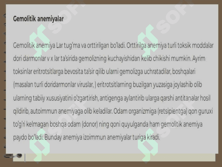 ORTIRILGAN VA AUTOIMMUN GEMOLITIK ANEMIYALAR 2