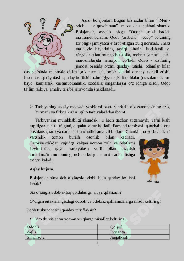 2-sinf soati yangisi 8