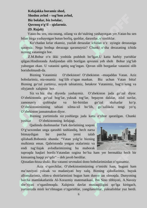 4-sinf soati yangisi 6