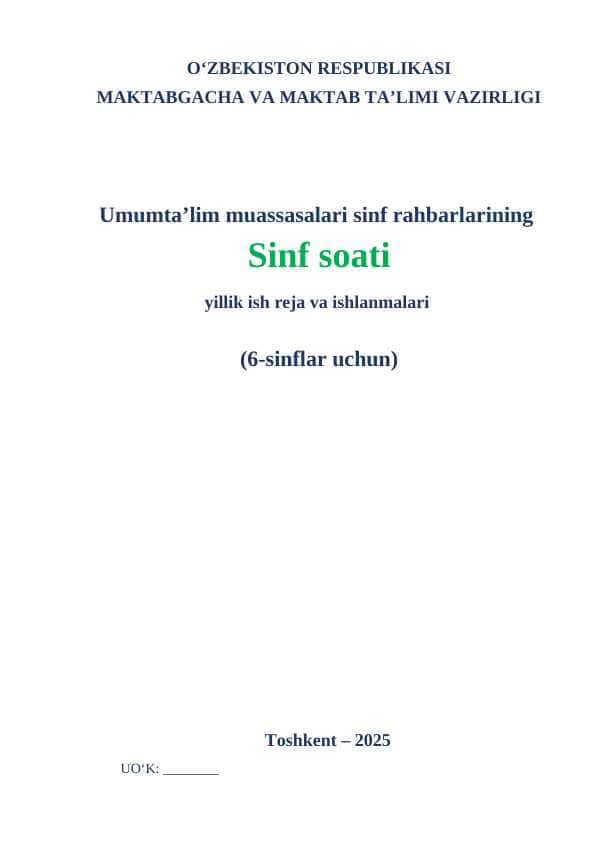 6-sinf soati yangisi
