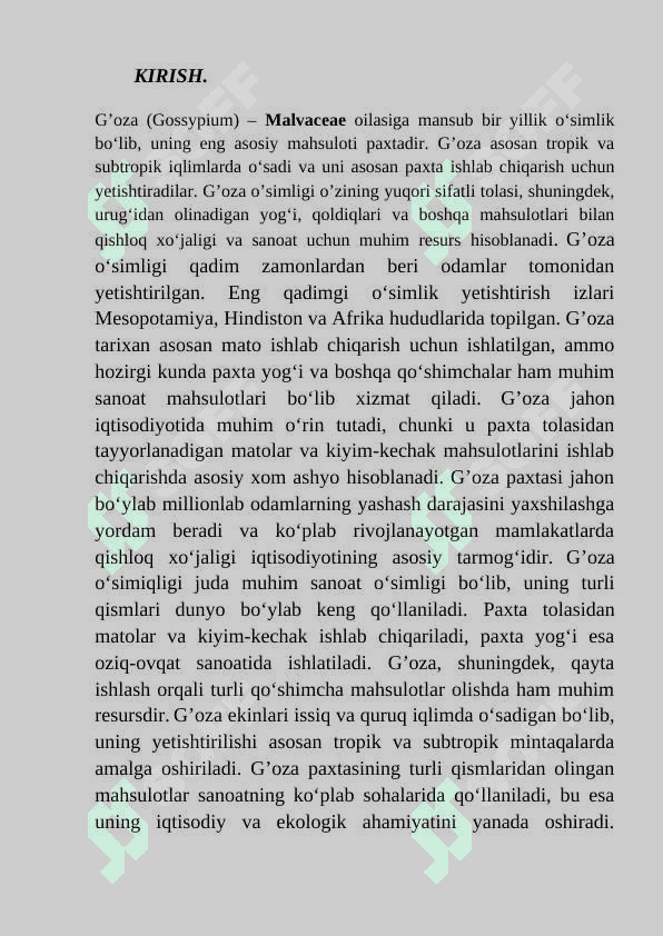 G’O’ZА O’SIMLIGI TO’G’RISIDA UMUMIY MА’LUMОTLАR. 2