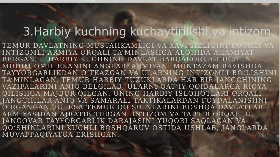 ,,TEMUR TUZUKLARI’’ asaridagi siyosiy g’oyalar 6