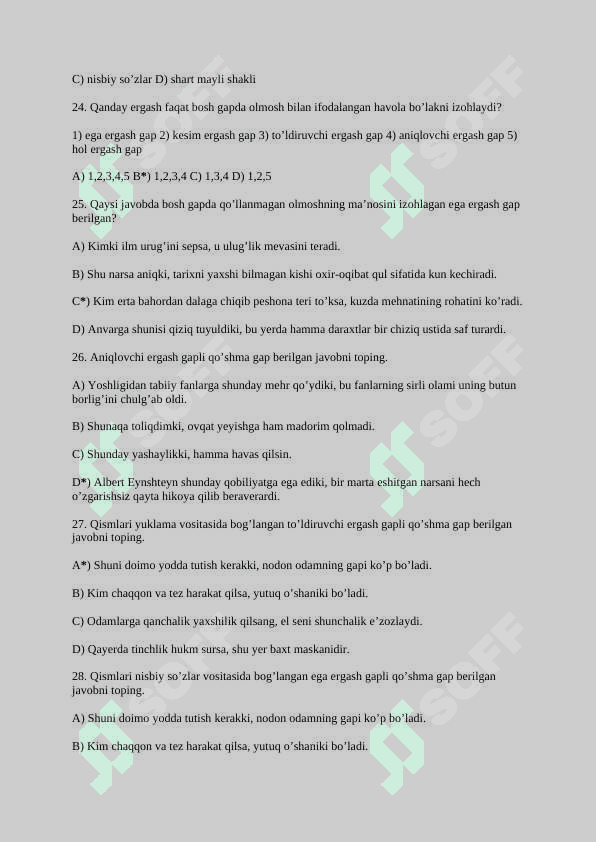 ONA TILI TEST 5