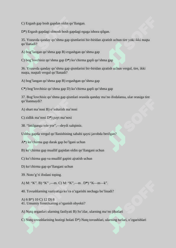 ONA TILI TEST 7