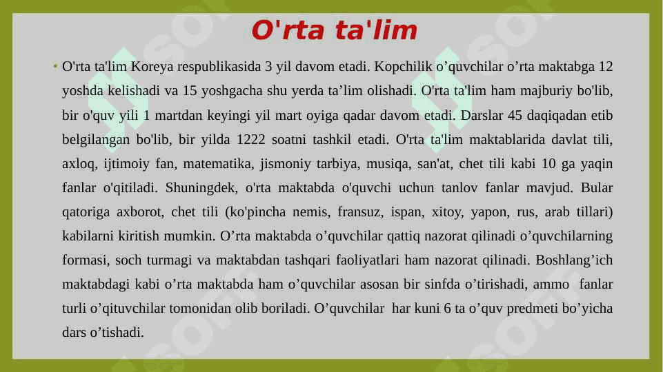 AQSH  Karea va Yaponya ta’lim tizimi 8