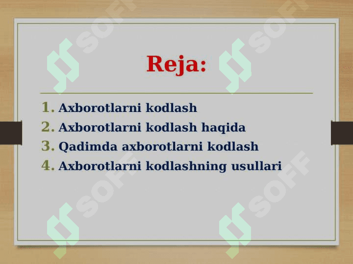 Axborotlarni kodlash 2