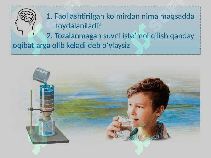 TOZA ICHIMLIK SUVINI OLISH TABIIY FAN 8