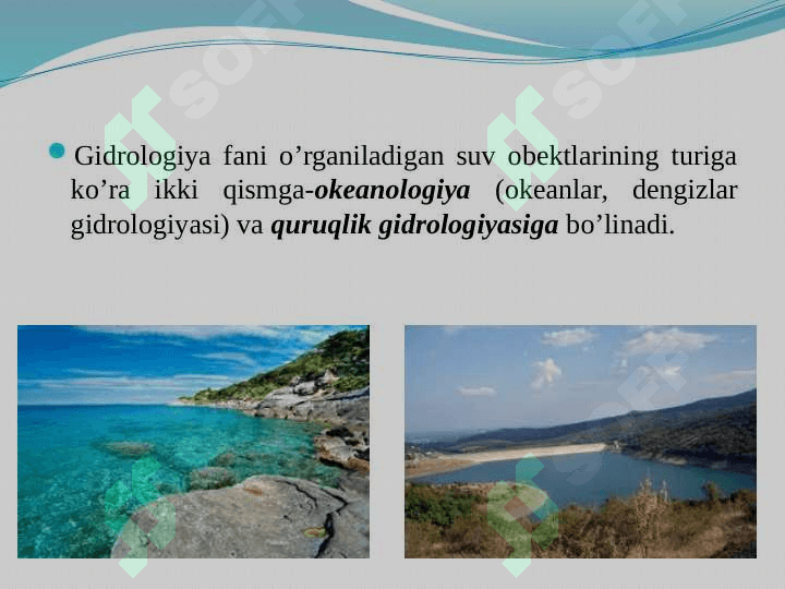 Umumiy gidrologiya va iqlimshunoslik fanining nazariy mashg’ulоtlari mazmuni 6