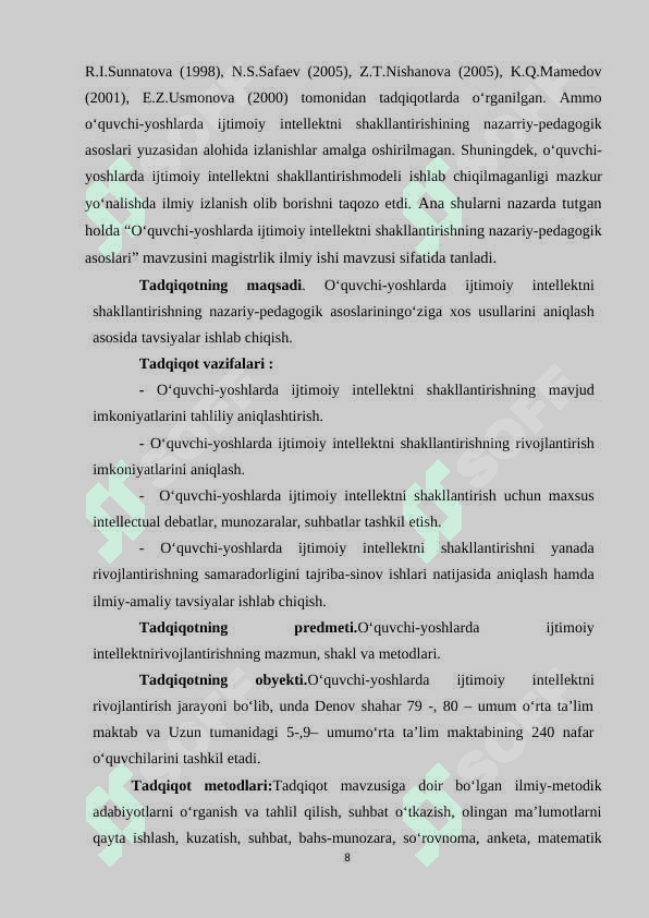 O‘QUVCHI-YOSHLARDA IJTIMOIY INTELLEKTNI SHAKLLANTIRISHNING NAZARIY-PEDAGOGIK ASOSLARI 8