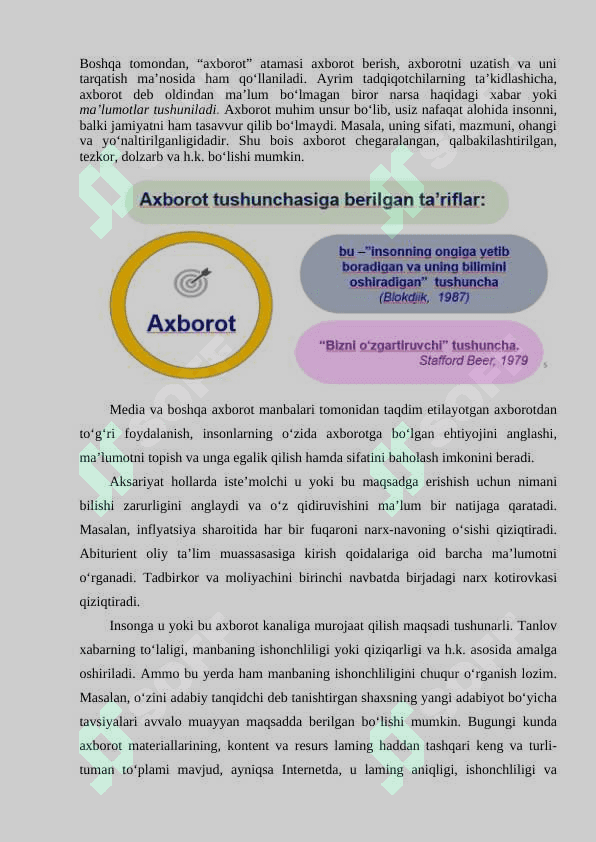 Media savodxonlikning maqsadi mazmun va mohiyati. 3