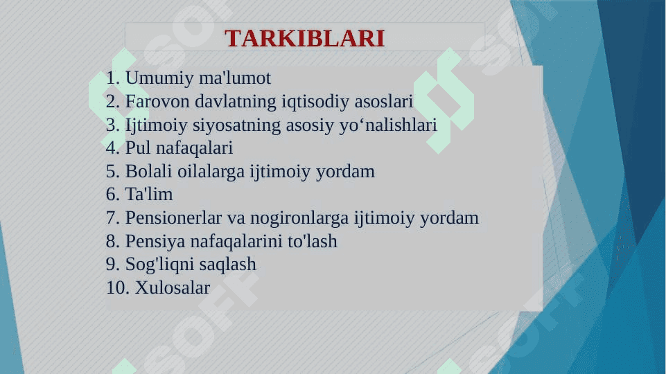 Davlatning ijtimoiy siyosati. O‘zbekistonda ijtimoiy siyosatning asosiy yo‘nalishlari 2