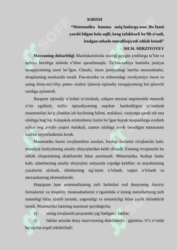 MATEMATIKA O'QITISH METODIKASINING TARAQQIYOTI TARIXI HAMDA  UNING KELAJAKDA TAKOMILLASHUVI VA RIVOJLANISH YO'LLARI 2