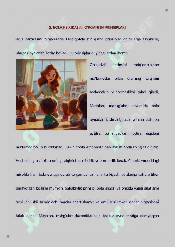 BOLALAR PSIXOLOGIYASI FANINING METODLARI 4