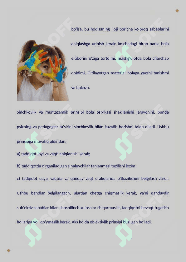 BOLALAR PSIXOLOGIYASI FANINING METODLARI 5