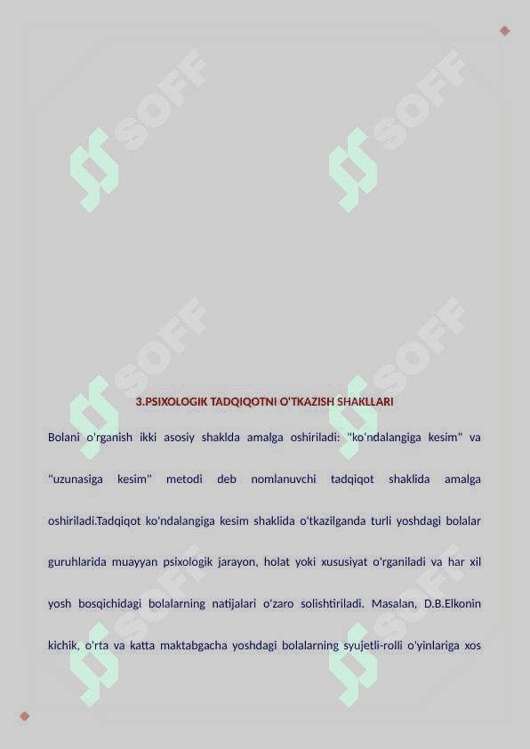 BOLALAR PSIXOLOGIYASI FANINING METODLARI 6