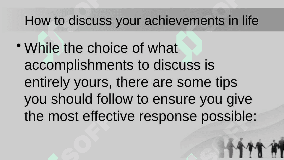 The latest achievement that changed your life 2