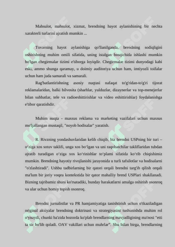 Brendning nazariy asoslari 8