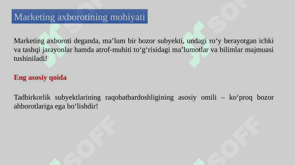 Marketing tadqiqotlarini o’tkazish 4