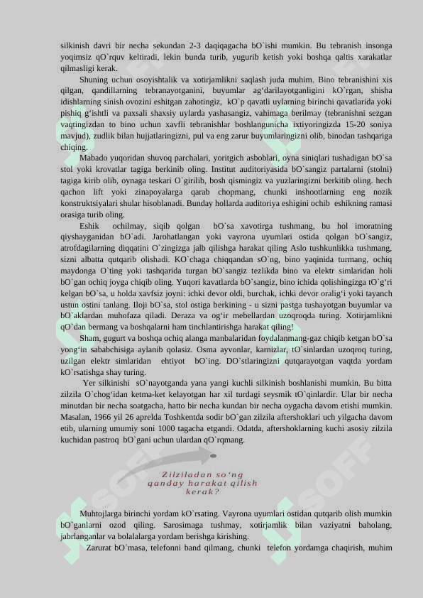 Tabiiy xususiyatli favqulodda vaziyatlar va ularning oqibatlari 4