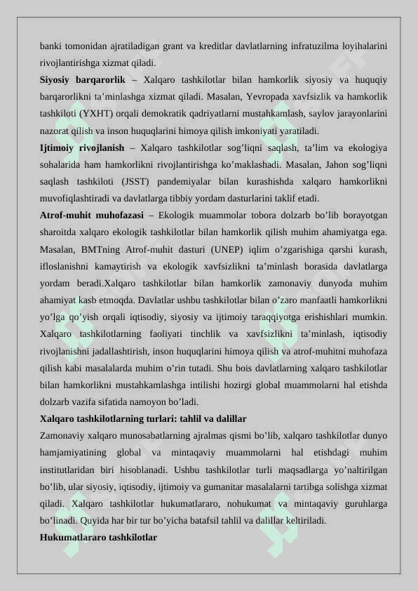 Xalqaro tashkilotlar bilan hamkorlik 3