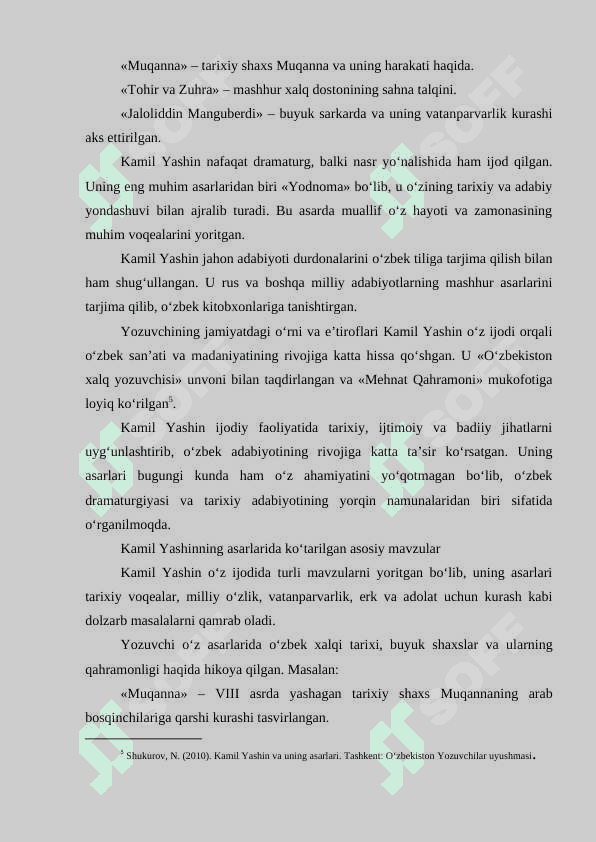 KOMIL YASHIN VA UNING “YODNOMA”ASARI 8