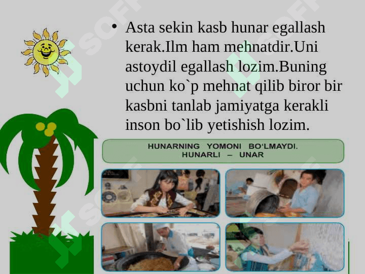 Mehnat baxt keltirar 7