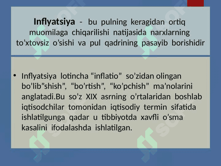 INFLATSIYA VA UNING KELIB CHIQISHI 2