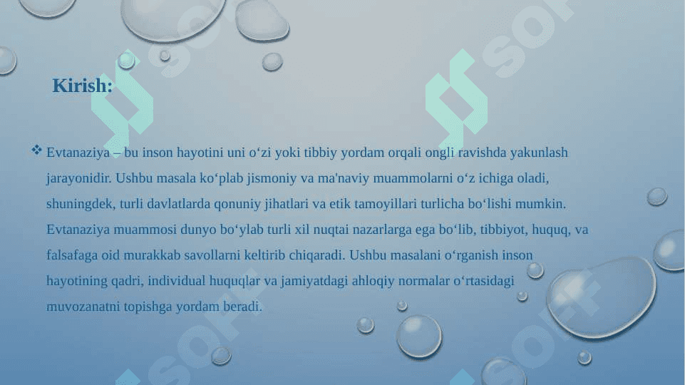 Evtanaziya muammolari 3