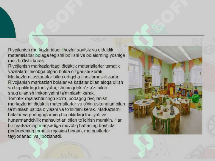 Maktabgacha ta'lim muassasalarida davlat o'quv dasturini qo'llash,ilk qadam dasturining ahamiyati 7