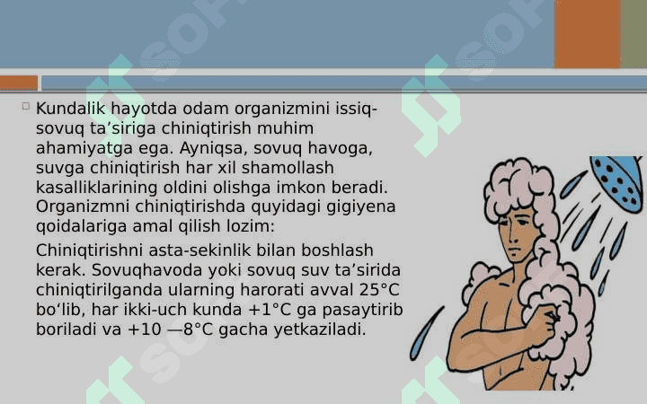 Organizmni chiniqishi 4