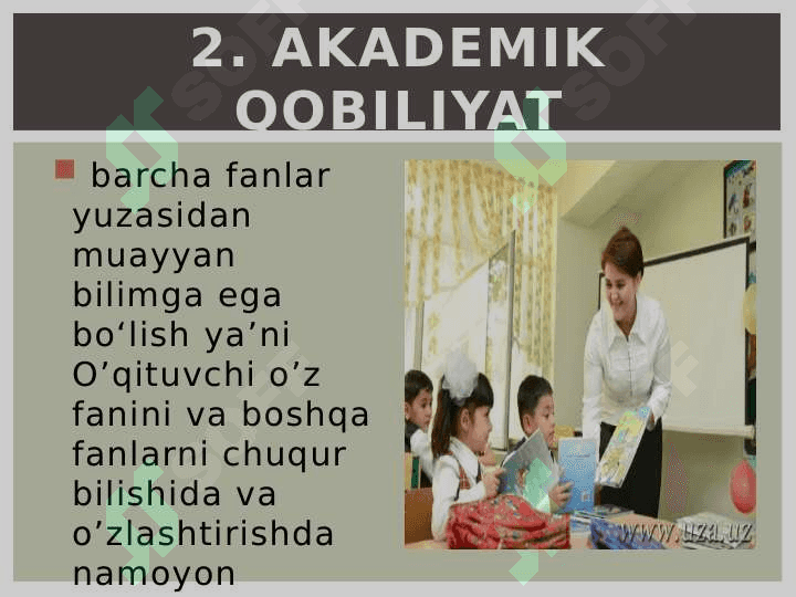 Pedagogik qobiliyat turlari va ularning tavsifi. 7