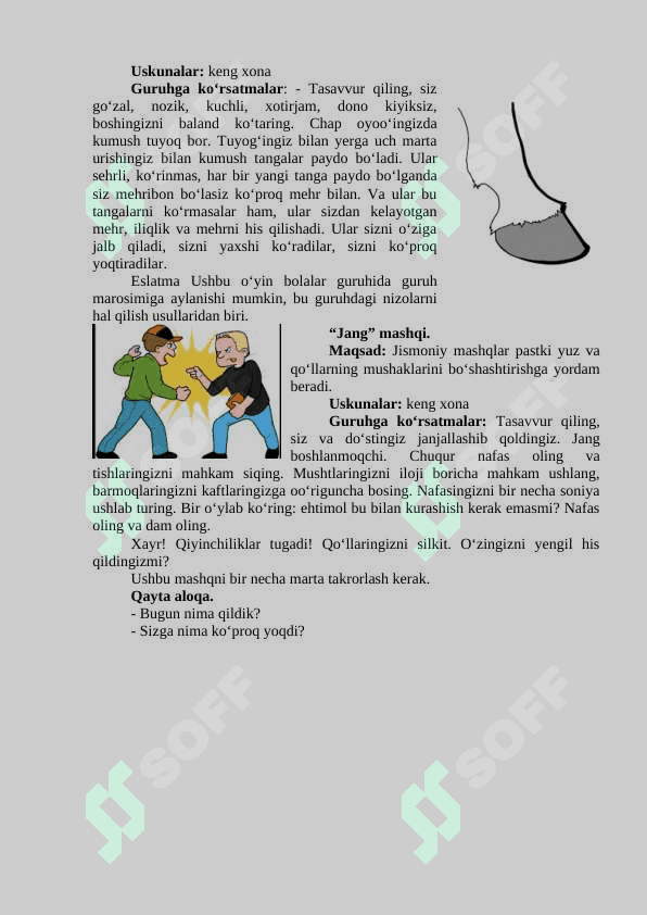 "Bolalarni o'z-o'zini tartibga solish usullari" Amaliy mashg'ulot 2