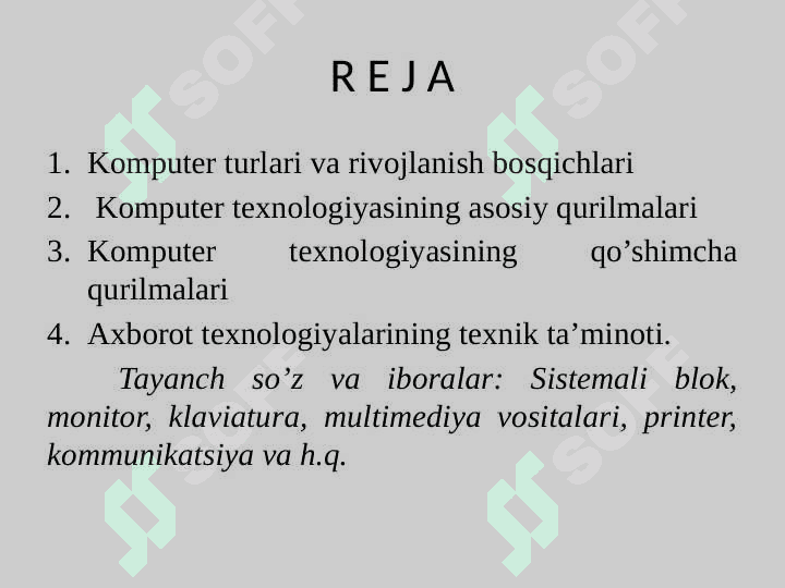 Komputer va axborot texnologiyalarining texnik ta’minoti va multidemiya vositalari 2