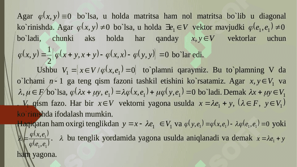 Kvadaritik formani kanonik                             shaklda kеltirish. 4