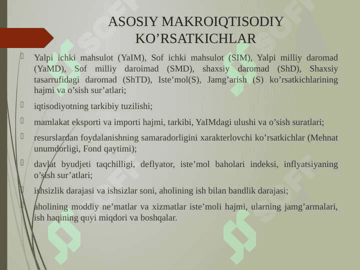 ASOSIY MAKROIQTISODIY KO‘RSATKICHLAR 3