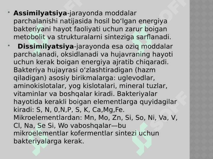Aerob va anaerob bakteriyalarning sof kulturasini ajratish usullari. Mikroorganizmlar xayoti faoliyatida ishlab chiqaradigan mahsulotlari va ularni urganish usullari 2
