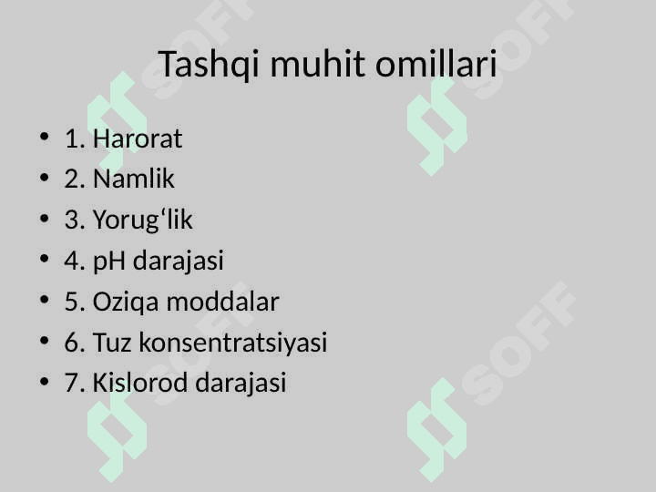 Tashqi muhit omillarining mikroorganizmlarga ta'siri 3