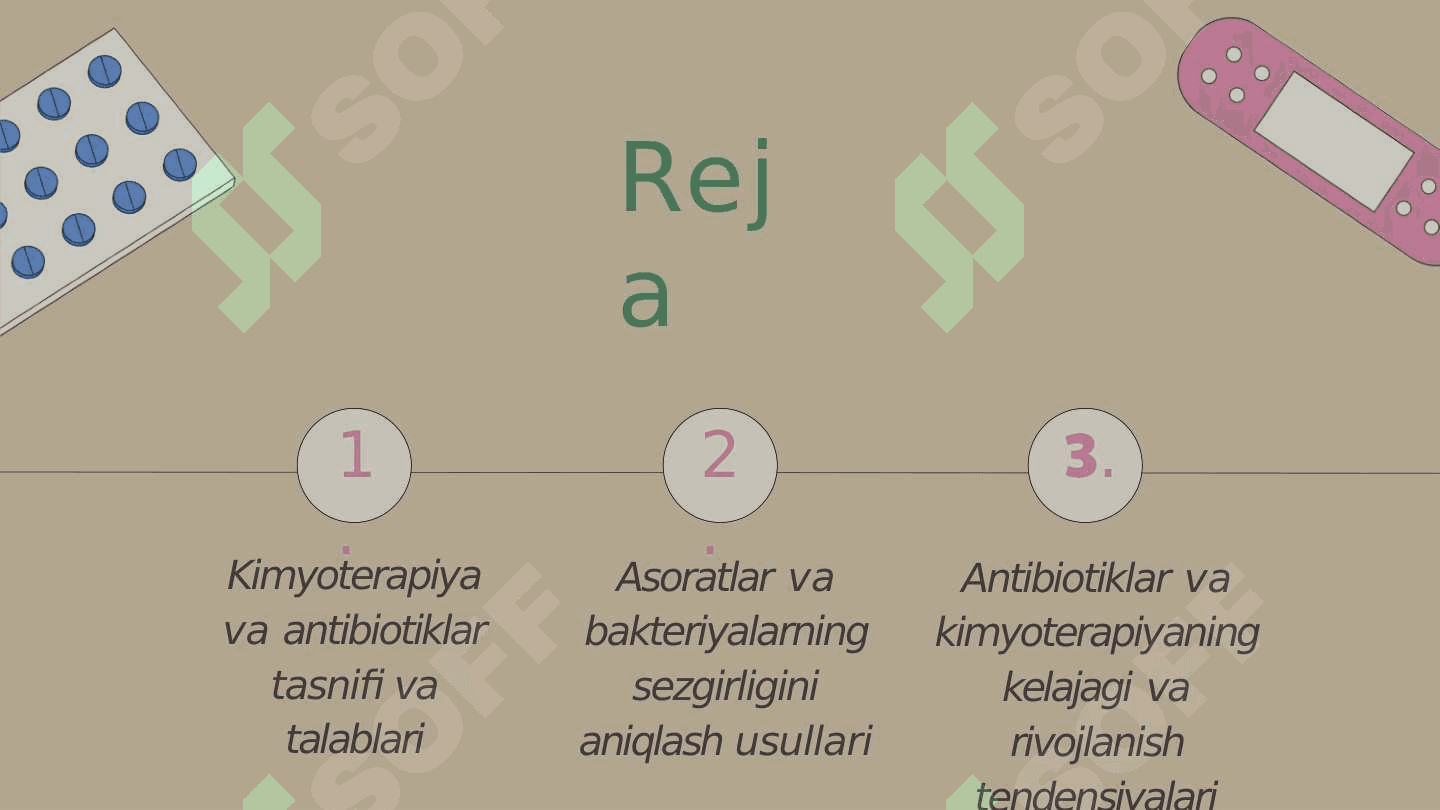 Kimyoterapiya va antibiotiklar, tasnifi, talablari, asoratlari, bakteriyalarning antibiotiklarga sezgirligini aniqlash usullari 2