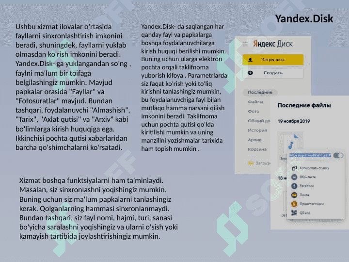 YandexDisk BULUTLI PLATFORMASI VA UNDAN FOYDALANISH 4
