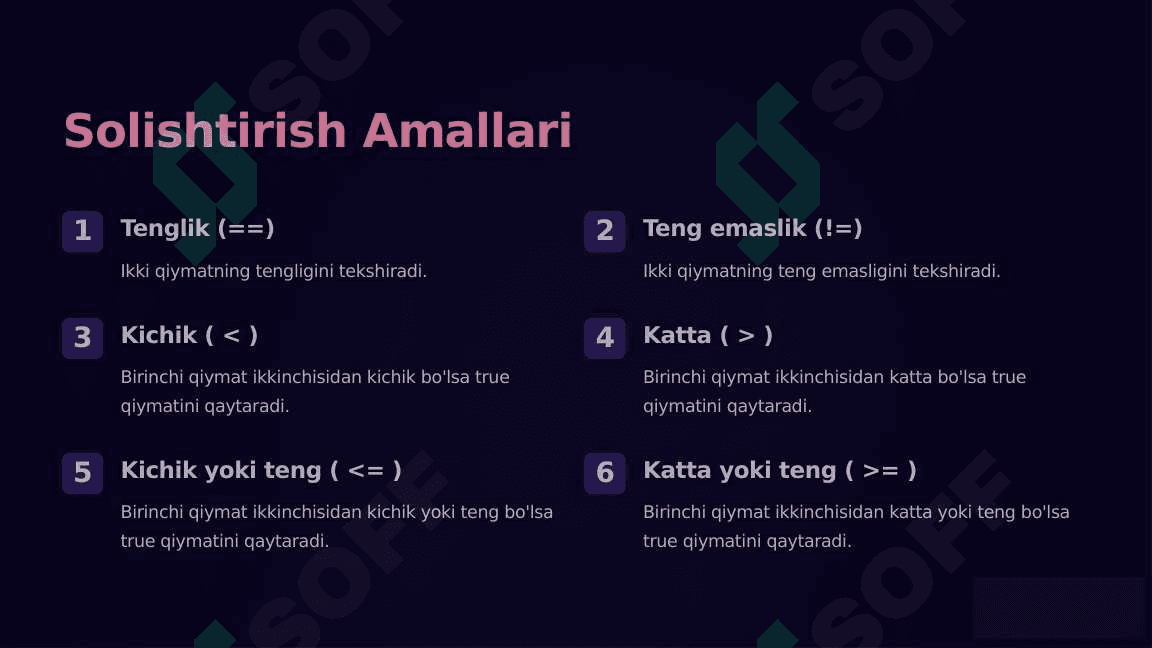 C# Dasturlash Tilidagi Mantiqiy Amallar 4